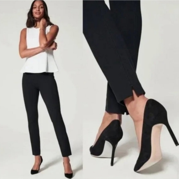 Spanx Small Petite The Perfect Pant, Ankle Back Seam Skinny Ponte High Waist - Picture 1 of 9